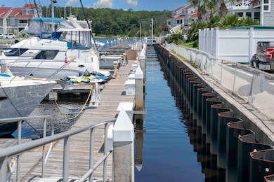 Dock with a water view