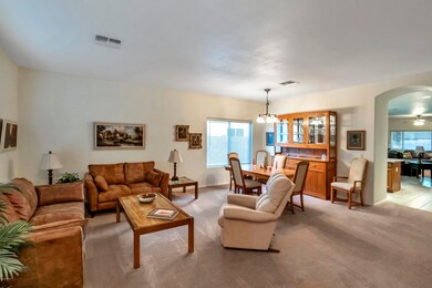 Large living and formal dining room