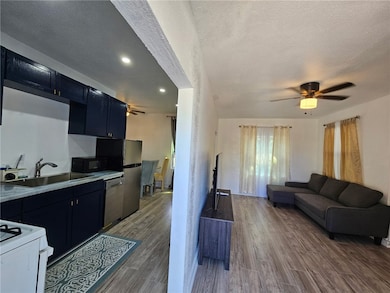 interior kitchen and living