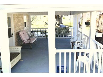 Patio/Deck. Covered back porch looks out to park l