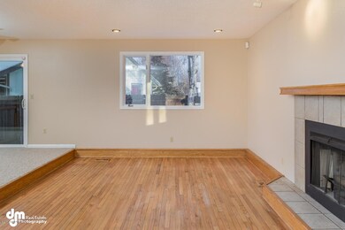 Living room with fireplace