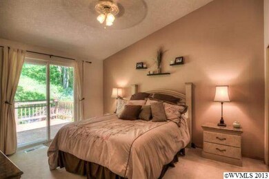 Master bedroom opens to beautiful deck