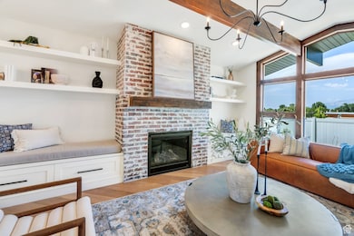 Huge fireplace in great room