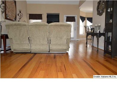 Sparkling hardwood floors in the living room.