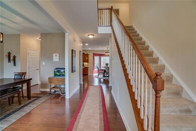 Entryway from covered front porch, powder room str