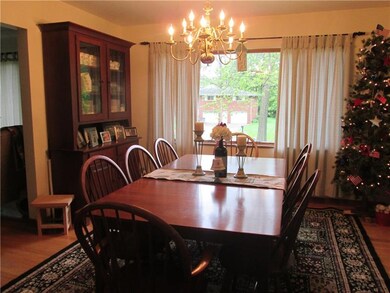 Spacious dining room at the end of the living room