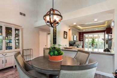 dining area open to kitchen