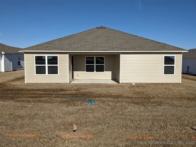 Backyard area and covered porch