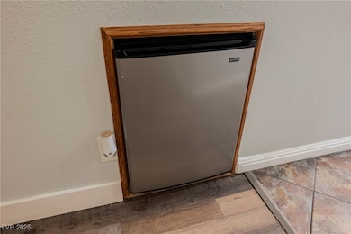 Room details with refrigerator