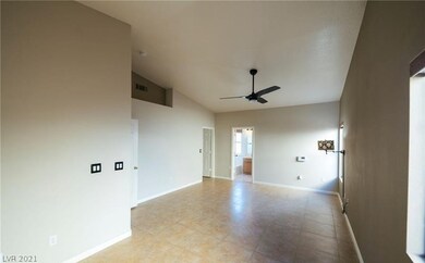 Primary bedroom looking to bath