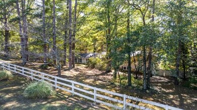 View of fenced backyard