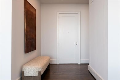 Foyer with flush/invisible closet.