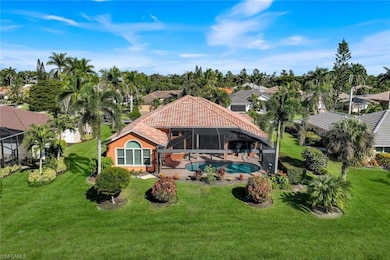 Aerial view of the rear of the home.  So inviting!