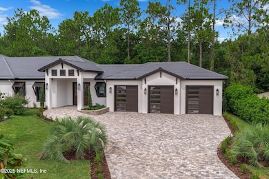Front Facing Three Car Garage