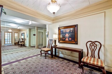 The lobby of this three story mid rise condo build