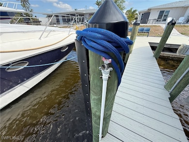 Dock with a water view