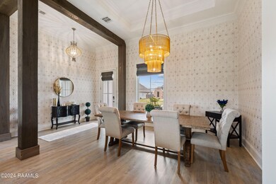 Entry way and dining room