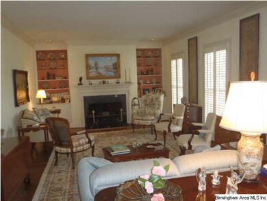 Living room with fireplace.