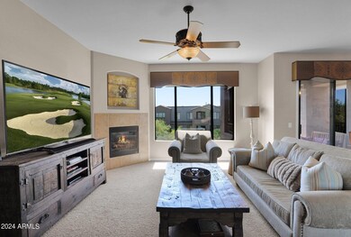 Family room with fireplace