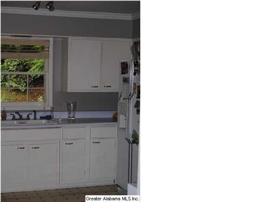 Kitchen overlooking backyard