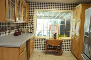 This part of kitchen has great extra counter space