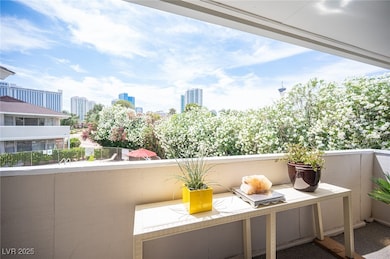 Balcony with a city view