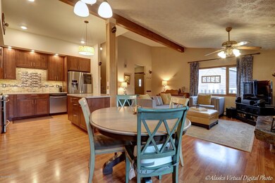 Dining space and huge open kitchen