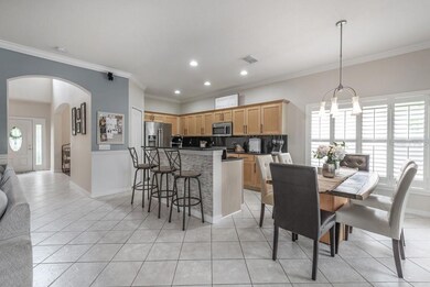 Large open concept kitchen and additional dining area.
