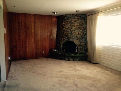 Living room with fireplace
