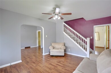 Living room looking into dining room offers great