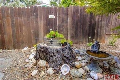 Fenced back yard.