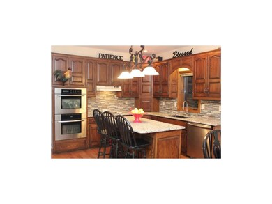The open and spacious kitchen with a large center 