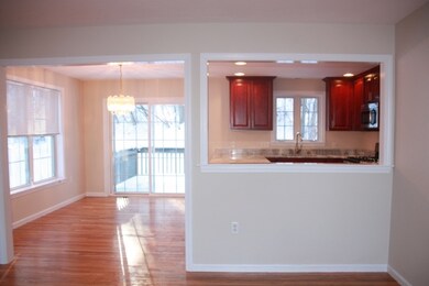 Dinette has views of deck and yard thru the slider