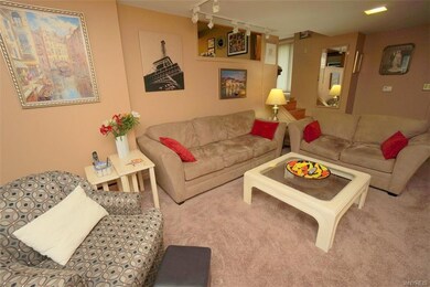 Family room with fresh carpet