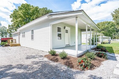 Exterior view, front and side of home