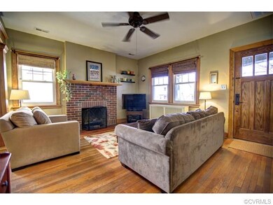 Large Family Room with hardwood floors, ceiling fa