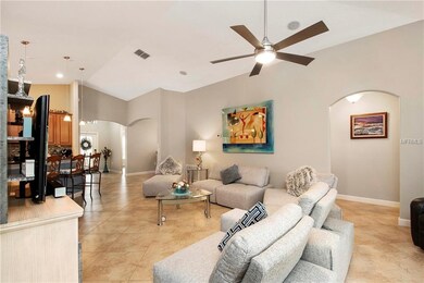 Great room looking toward foyer, kitchen and dinin
