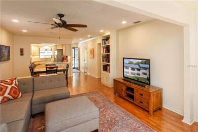 This great room features recessed LED lighting, cr