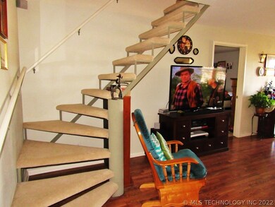 Staircase going upstairs.