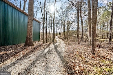 Looking down driveway towards street.