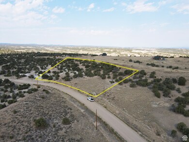 View of rural area with a desert landscape and property boundaries highlighted
