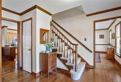 Beautiful hardwood flooring, crown and chair moldings throughout first floor.