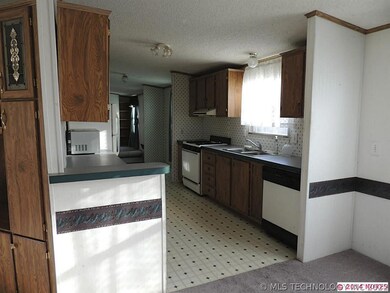 kitchen view from dining area