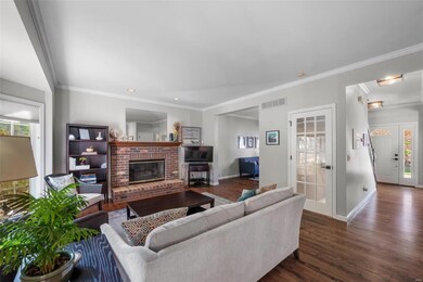 Family Room with Wood Burning Fireplace