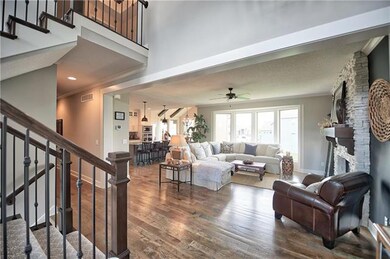 Great Room Features Hardwood Floors, Bow Bay Windo