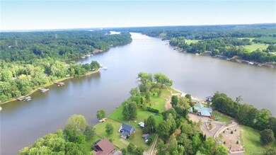 Aerial Looking Up Towards Buffalo Shoals Bridge