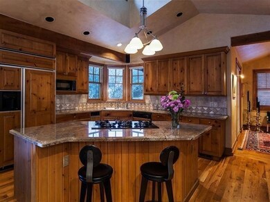 Detailed kitchen with breakfast bar