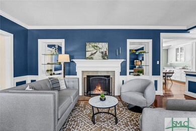 Wood burning fireplace