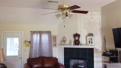 great room with corner fireplace