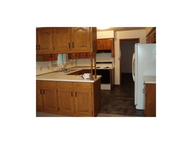 Cabinets that face kitchen and breakfast area.